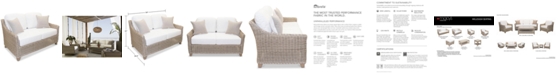 Furniture Willough Outdoor Loveseat, with Sunbrella&reg; Cushions, Created for Macy's